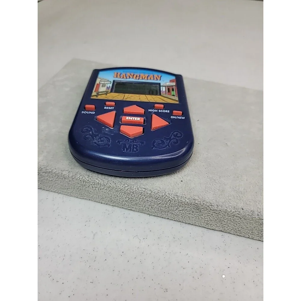 Vintage Electronic Handheld HANGMAN Game 1995 Milton Bradley Tested Works Words